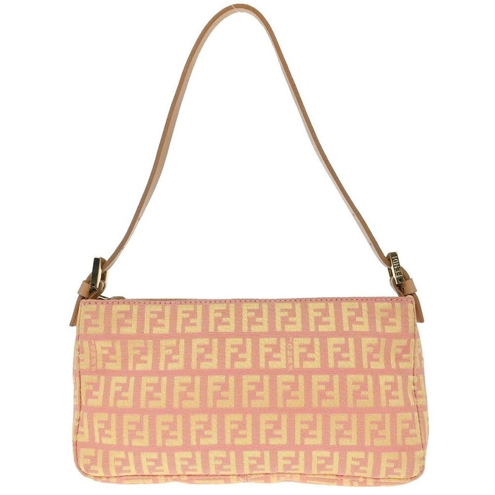 Fendi Pink Canvas Zucchino Handbag 8BR041-028 136126 - Picture 11 of 15